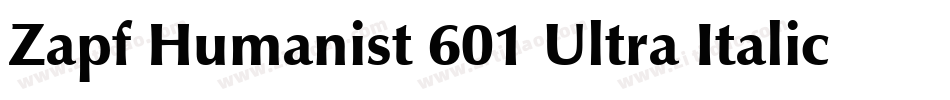 Zapf Humanist 601 Ultra Italic BT字体转换
